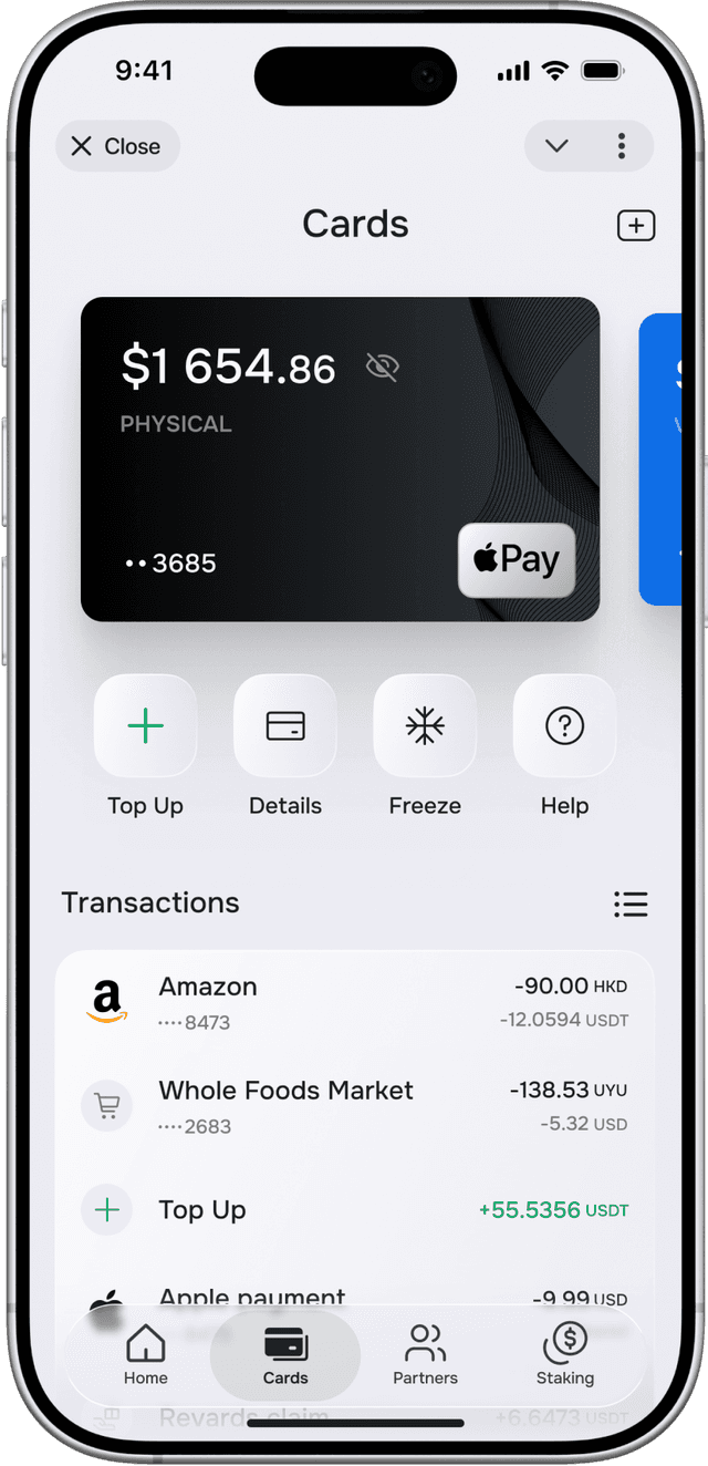 Virtual and Physical Cards